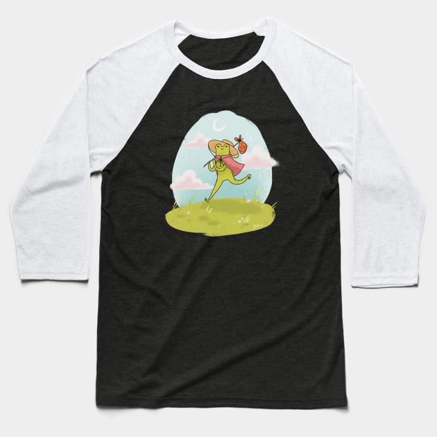 Safe Travels Baseball T-Shirt by Angry seagull noises